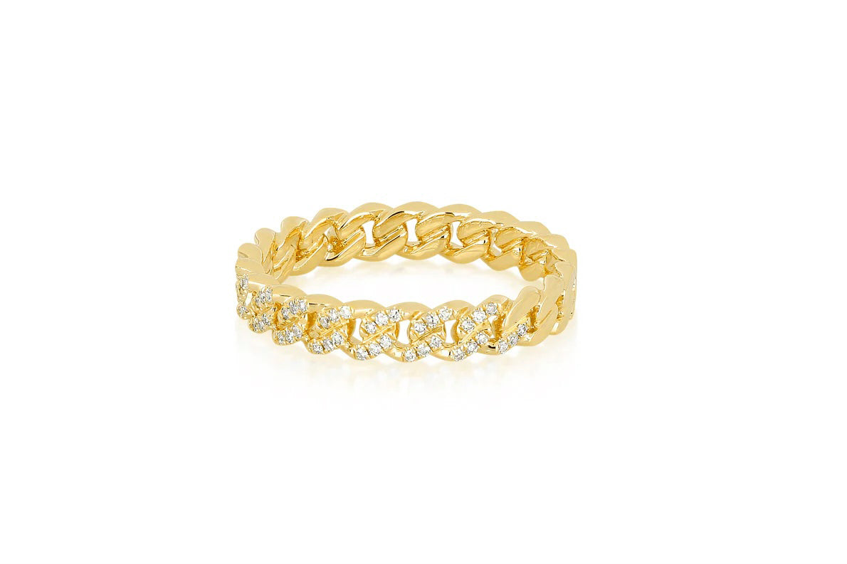 Diamond Curb Chain Ring