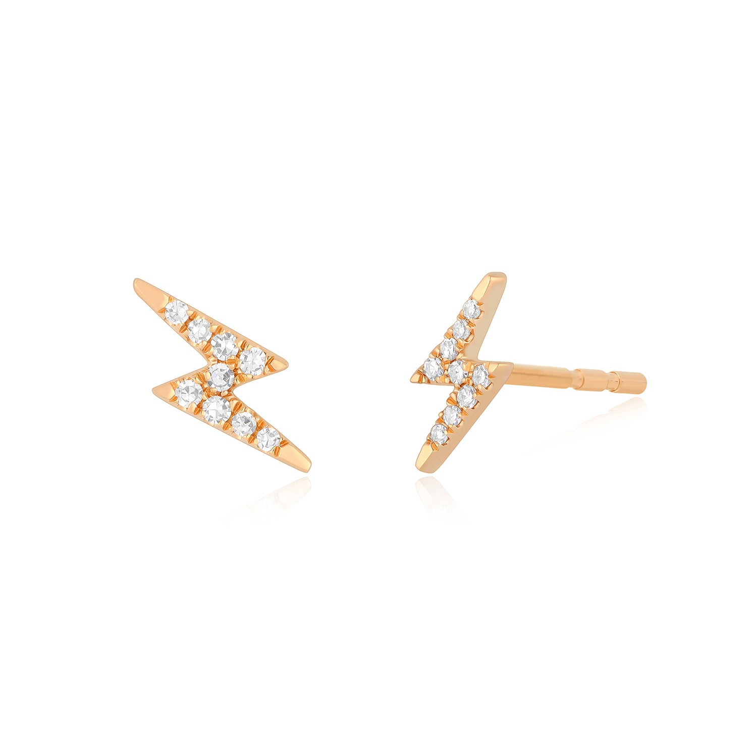 Diamond Mini Lightning Bolt Stud Earring