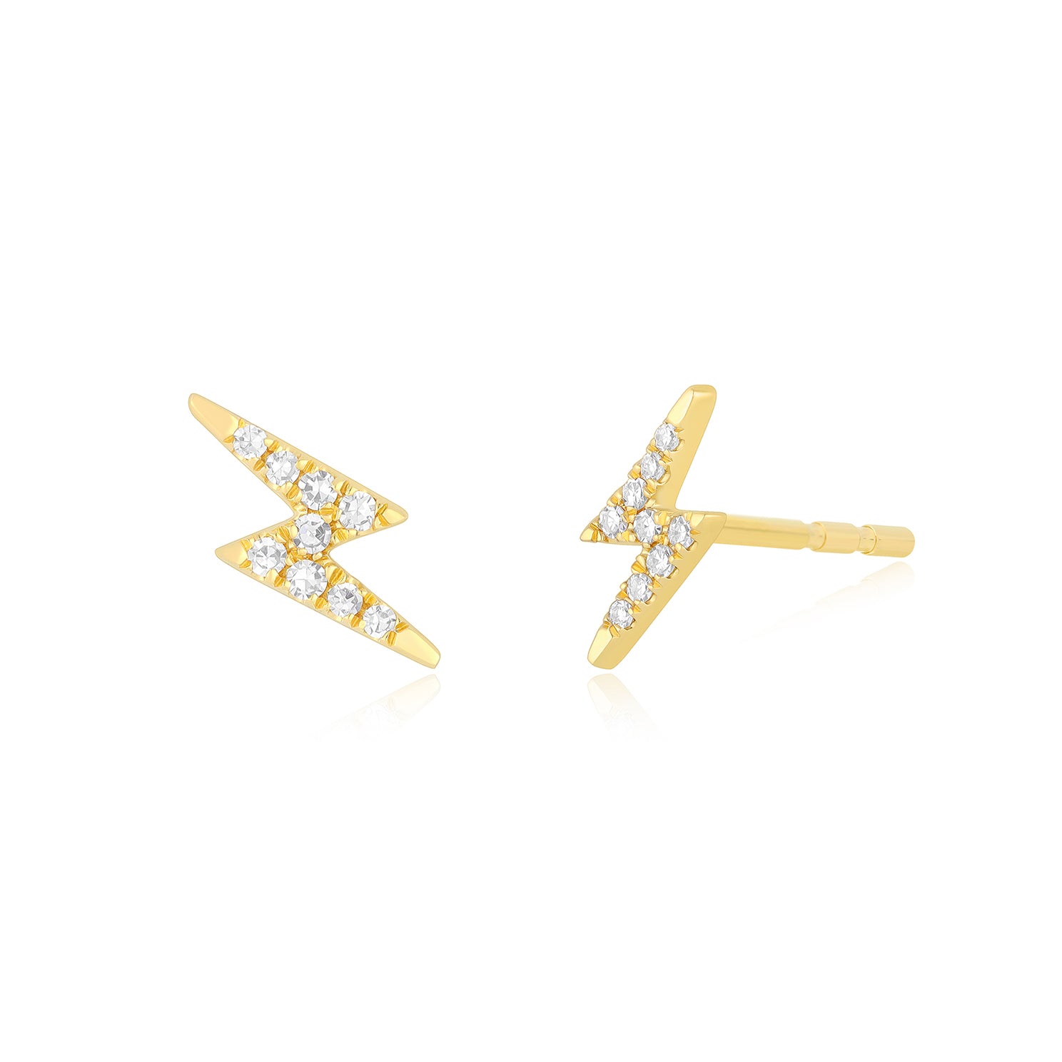 Diamond Mini Lightning Bolt Stud Earring