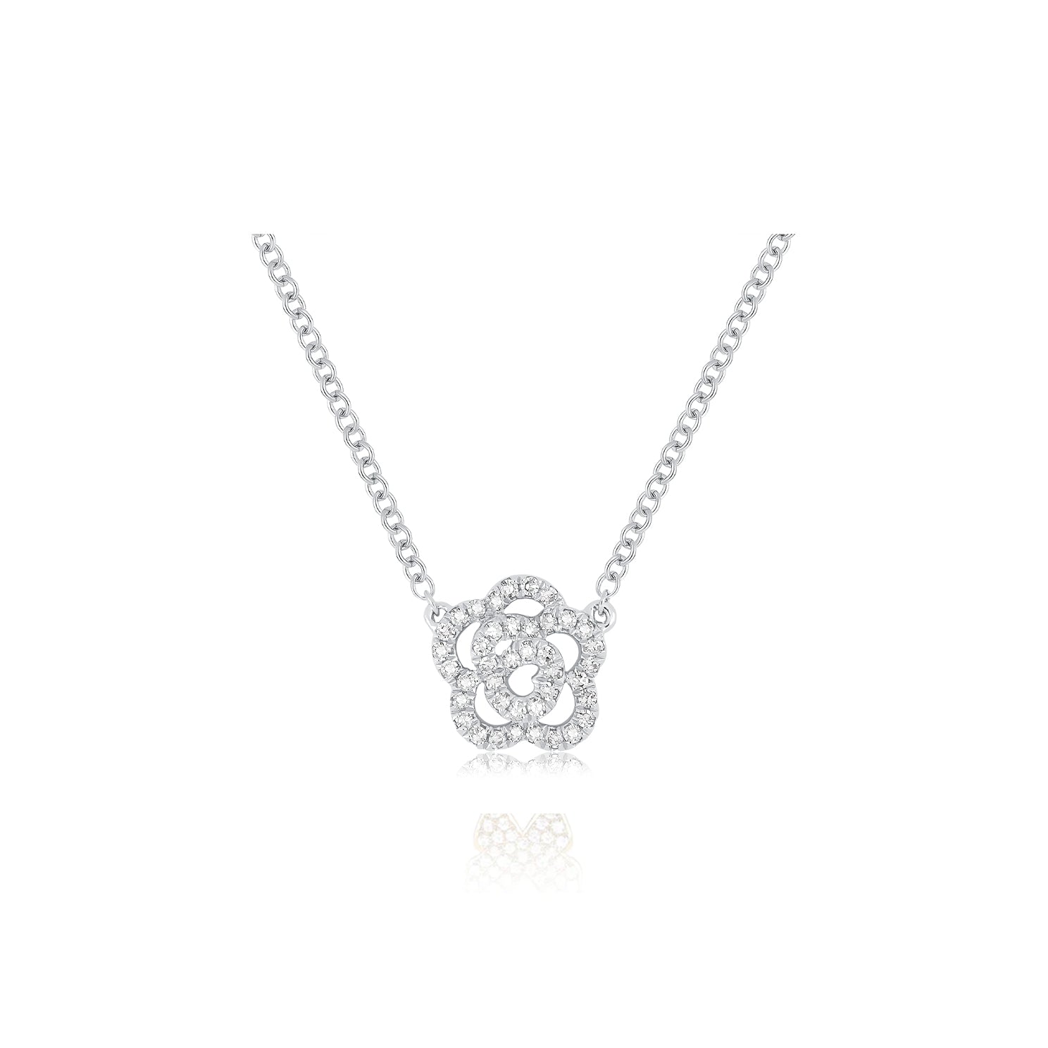 Diamond Rose Necklace