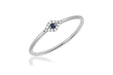 Diamond Mini Evil Eye Stack Ring in white gold