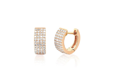 Diamond Jumbo Huggie Earrings — EF Collection®