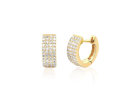 Diamond Jumbo Huggie Earrings — EF Collection®