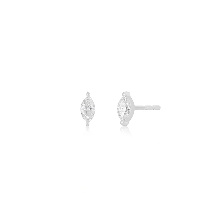 Diamond Marquise Stud Earring