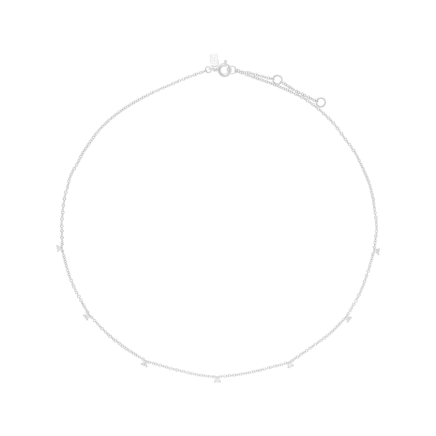 7 Prong Set Diamond Necklace — EF Collection®