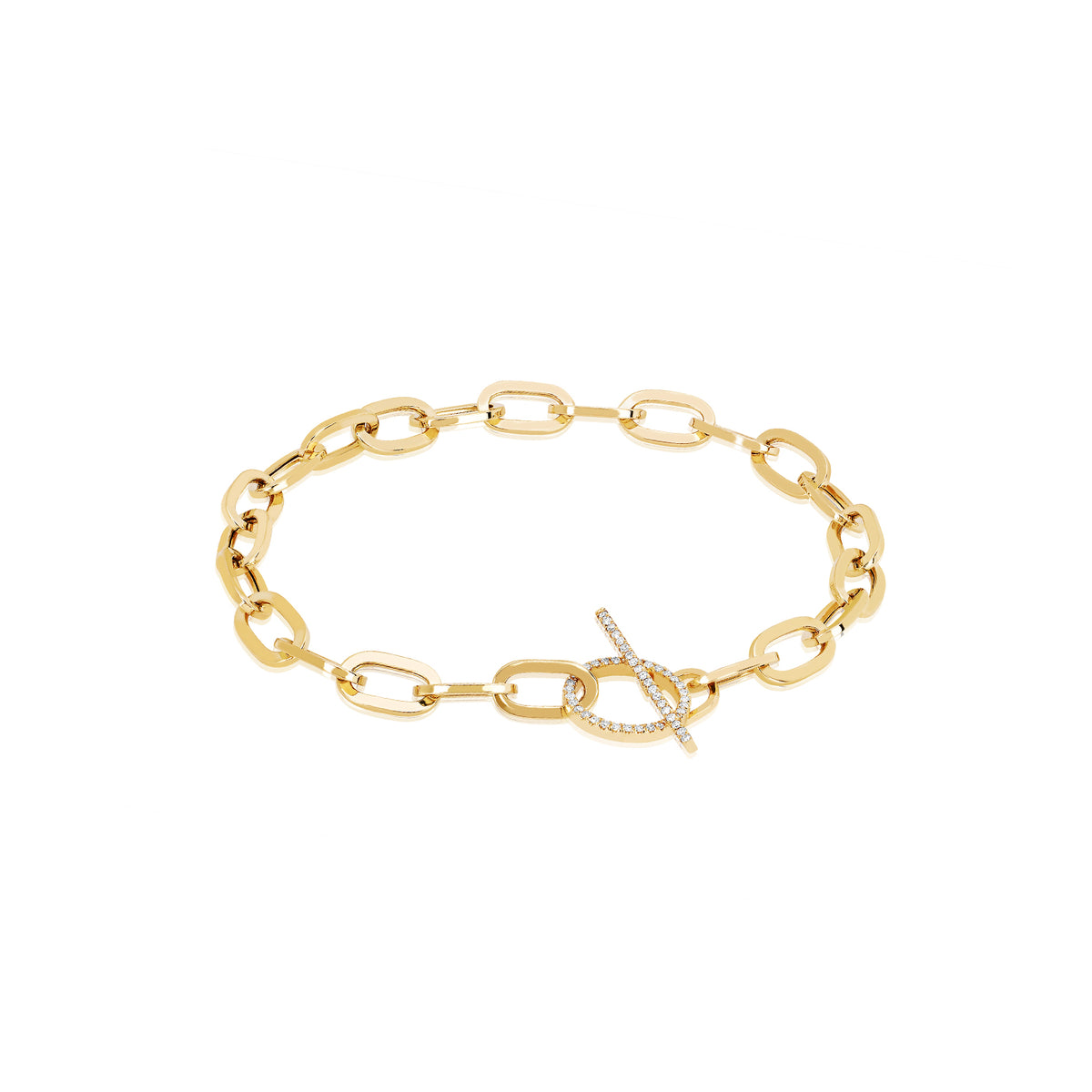 EF Collection Half Pave Diamond Twist Bracelet