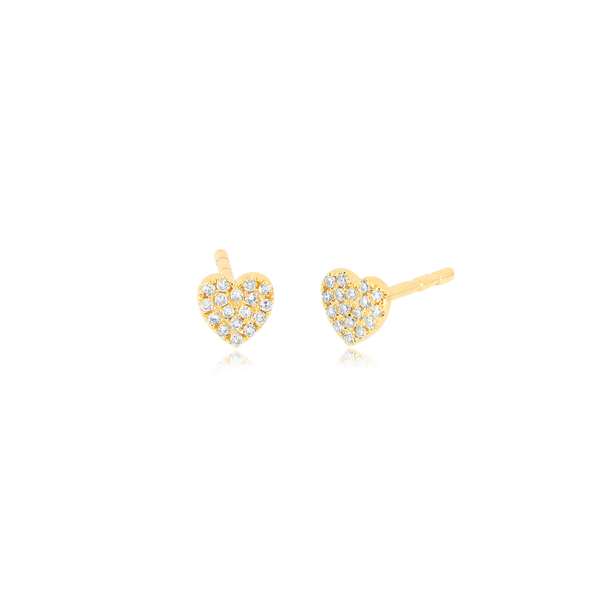 Mini Heart Stud Earrings for babies (4 popular mm) Rose 10K