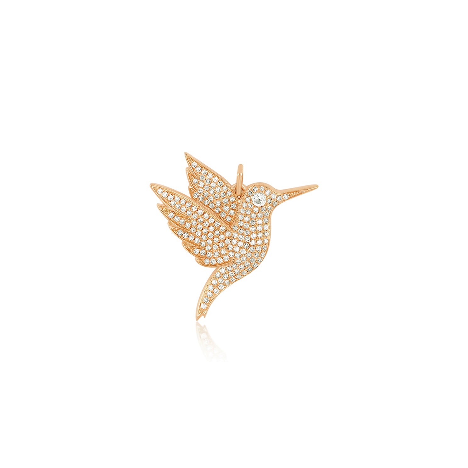 Pavé Diamond Hummingbird Charm