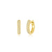 Diamond Twist Huggie Earrings in 14k yellow gold