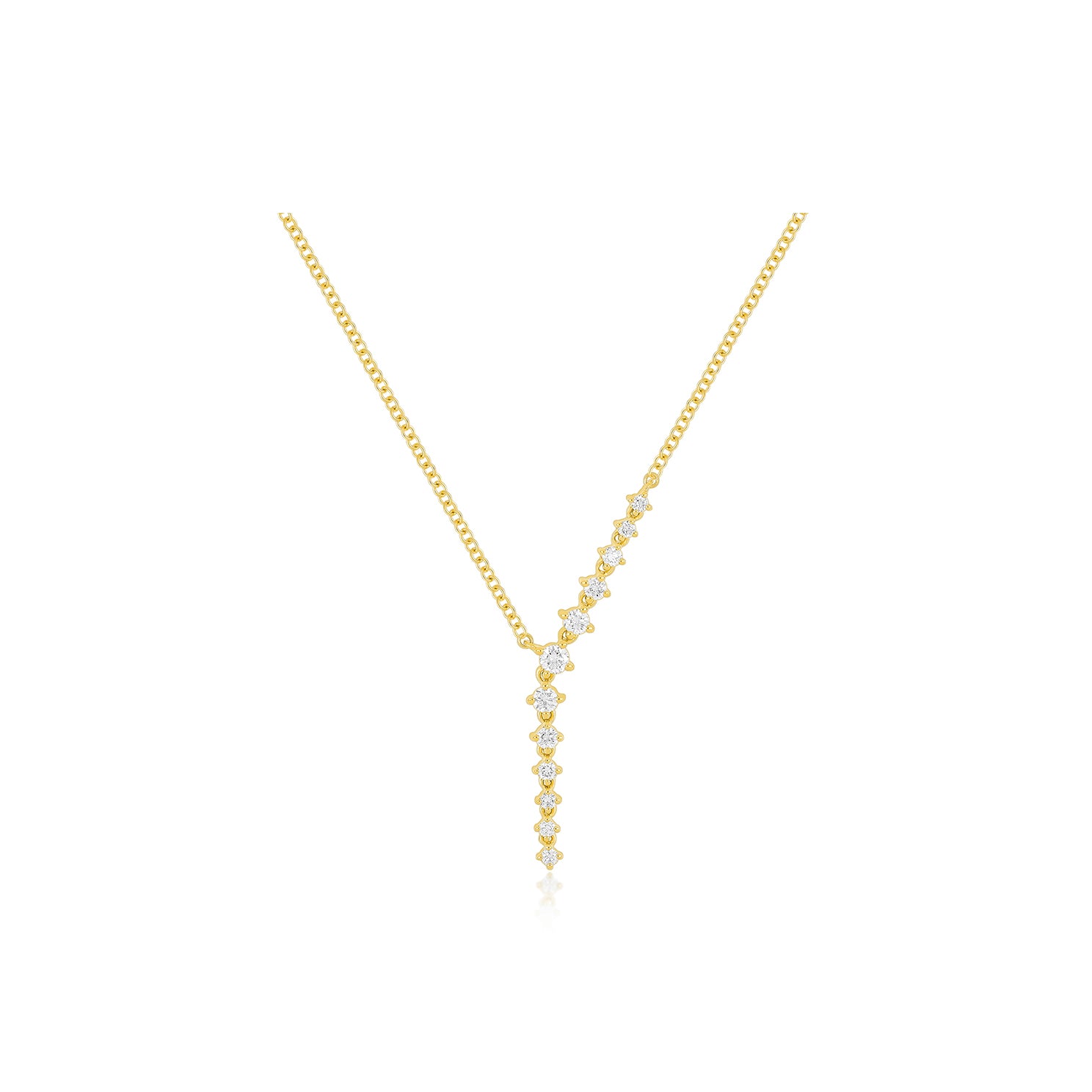 9ct Yellow Gold Double Row Marquise Link Necklet