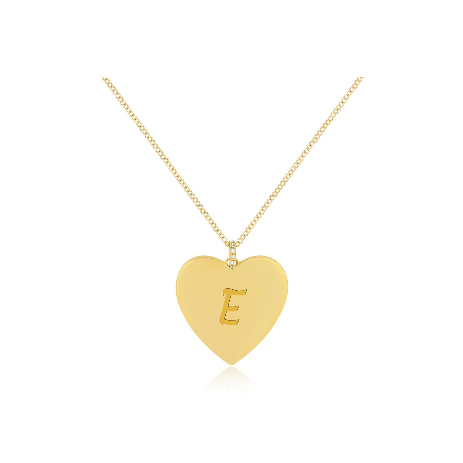 Diamond & Enamel Heart Charm — EF Collection®