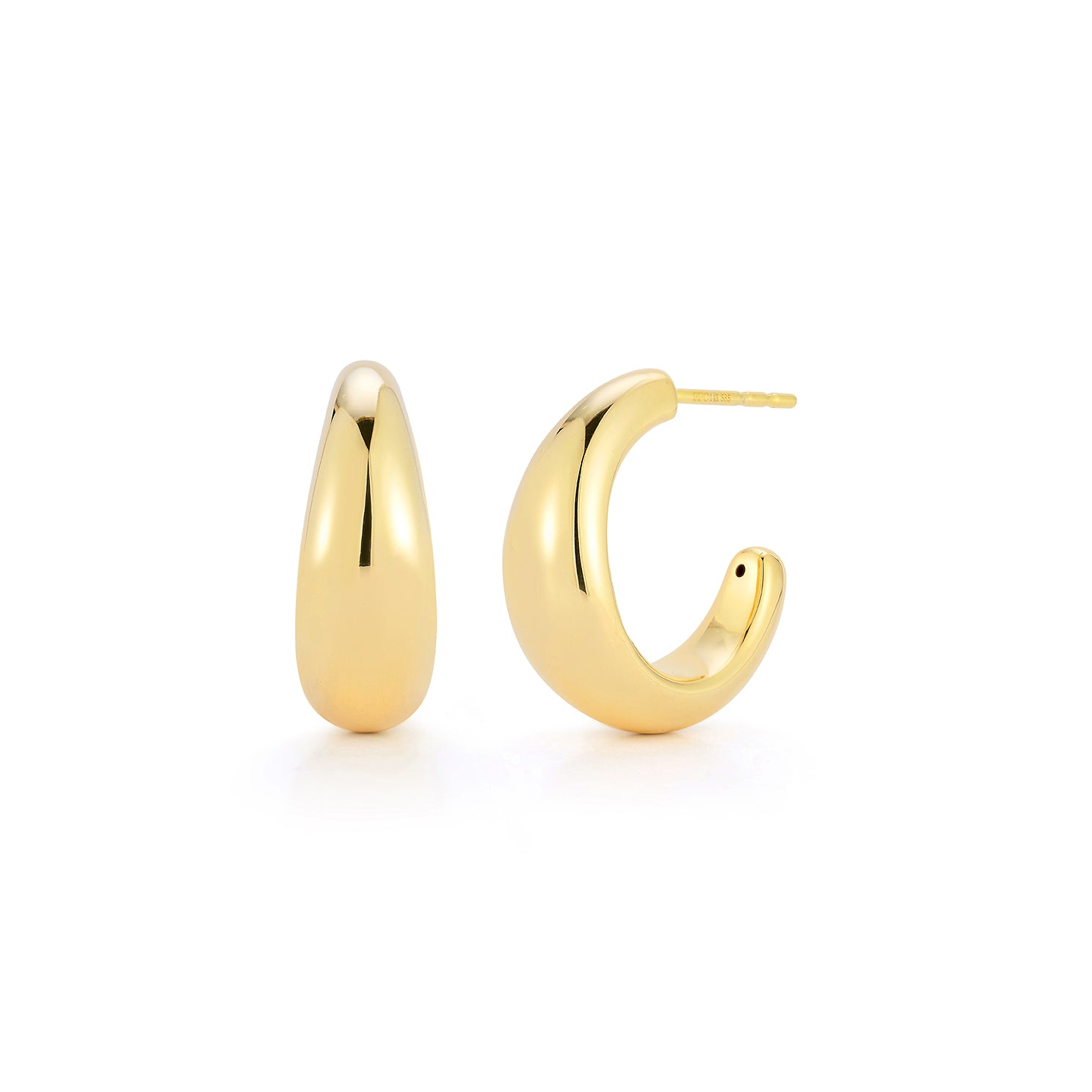 Gold Jumbo Dome Hoop Earrings