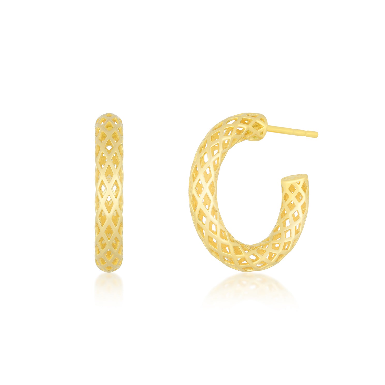 Woven Gold Hoop Earrings