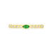 Diamond and Tsavorite Bezel Stack Ring in 14k Yellow Gold