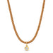 Diamond Pillow Cord Necklace in Honey 14k Yellow Gold 