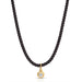 Diamond Pillow Cord Necklace in Midnight 14k Yellow Gold 