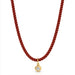 Diamond Pillow Cord Necklace in Rhubarb 14k Yellow Gold 