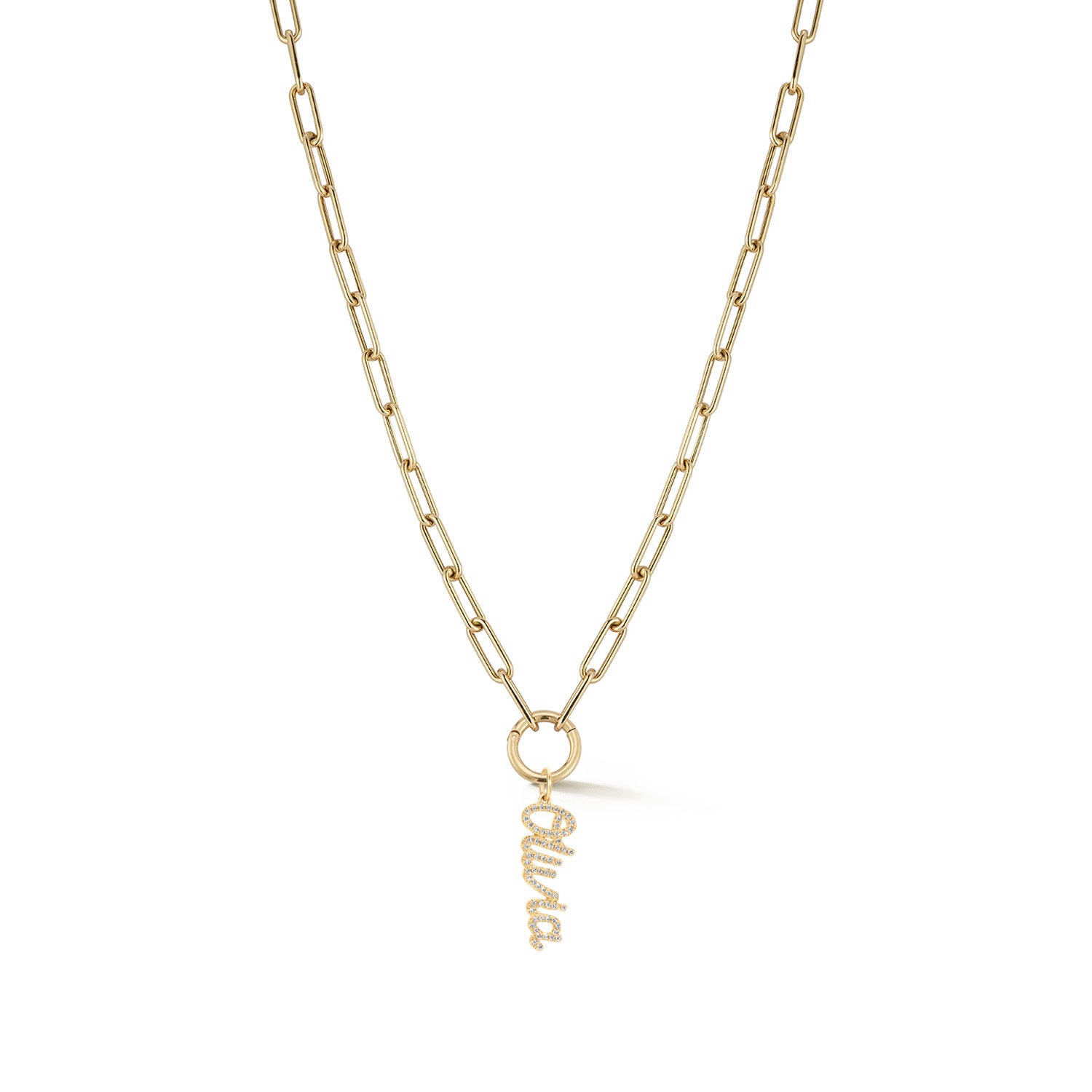 Lola Enhanced Script Name Chain Necklace