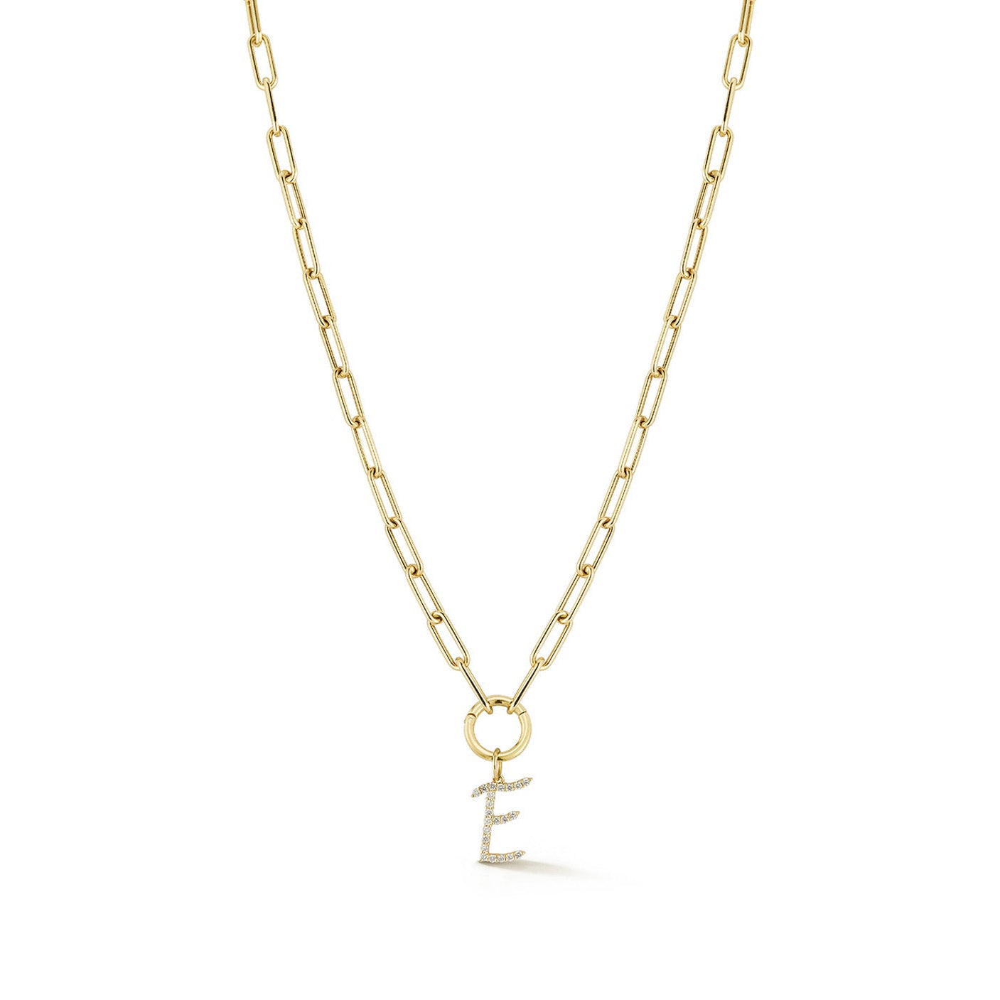 Lola Enhanced Script Initial Chain Necklace