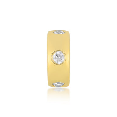 Diamond and Gold Charm Spacer in 14k Yellow Gold