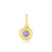 Amethyst Birthstone Pillow Charm in 14k Yellow Gold