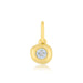 Aquamarine Pillow Birthstone Charm in 14k Yellow Gold necklace charm