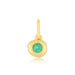 Emerald Birthstone Pillow Charm in 14k Yellow Gold