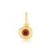 Garnet Birthstone Pillow Charm in 14k Yellow Gold