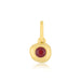 Ruby Birthstone Pillow Charm in 14k Yellow Gold