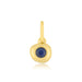 Blue Sapphire Birthstone Pillow Charm in 14k Yellow Gold