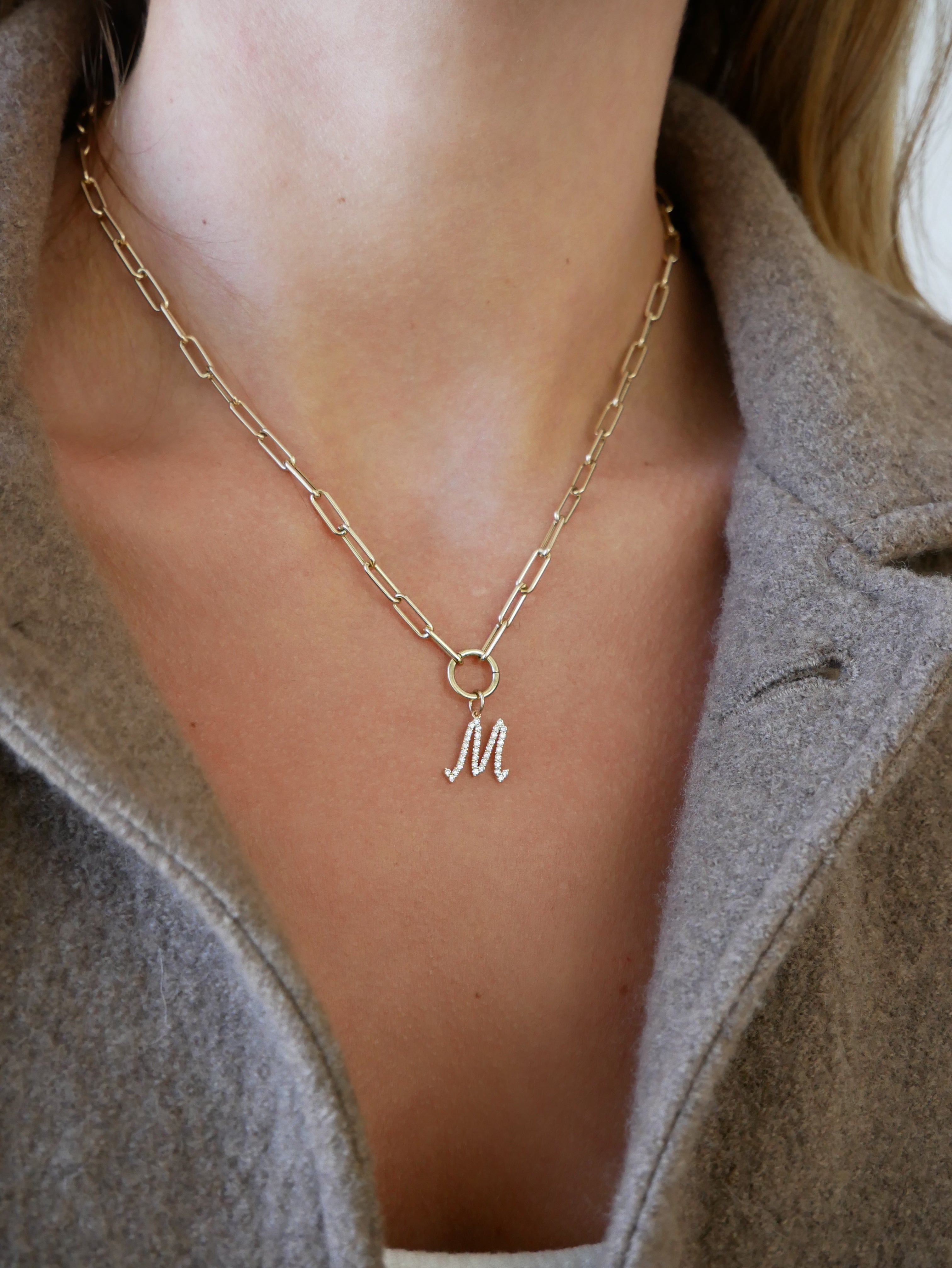 Lola Enhanced Jumbo Initial Chain Necklace