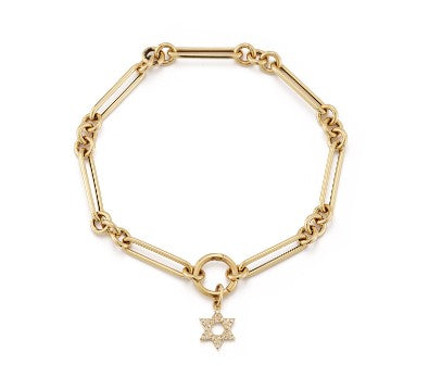 Mixed Star of David Enhanced Bracelet