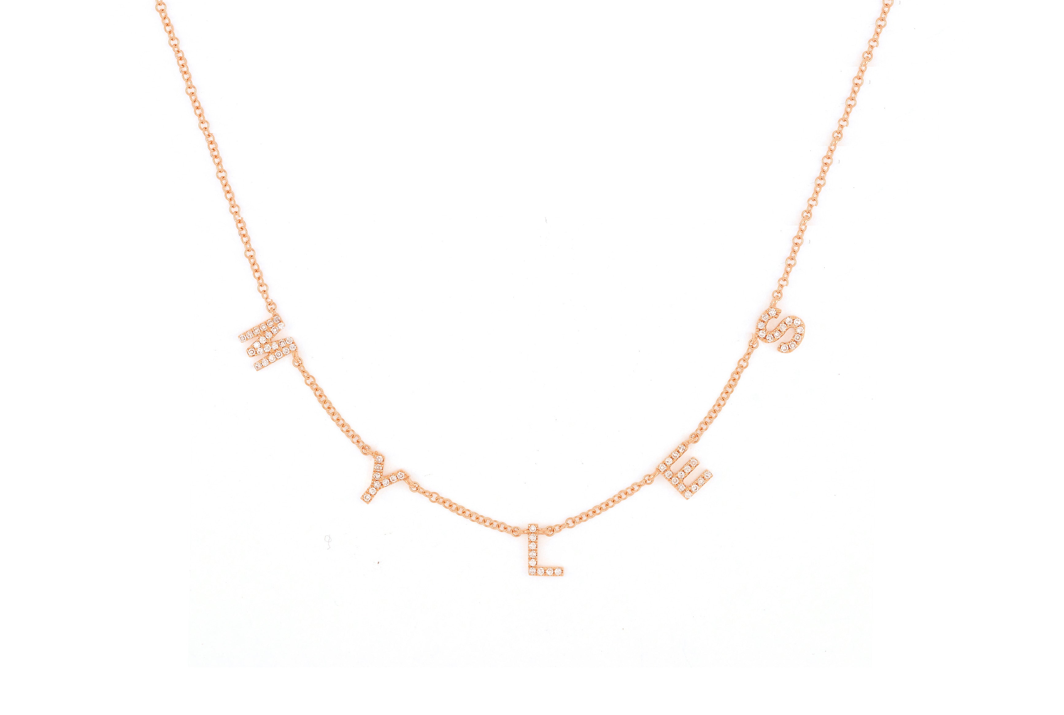 Diamond Multi Initial Necklace