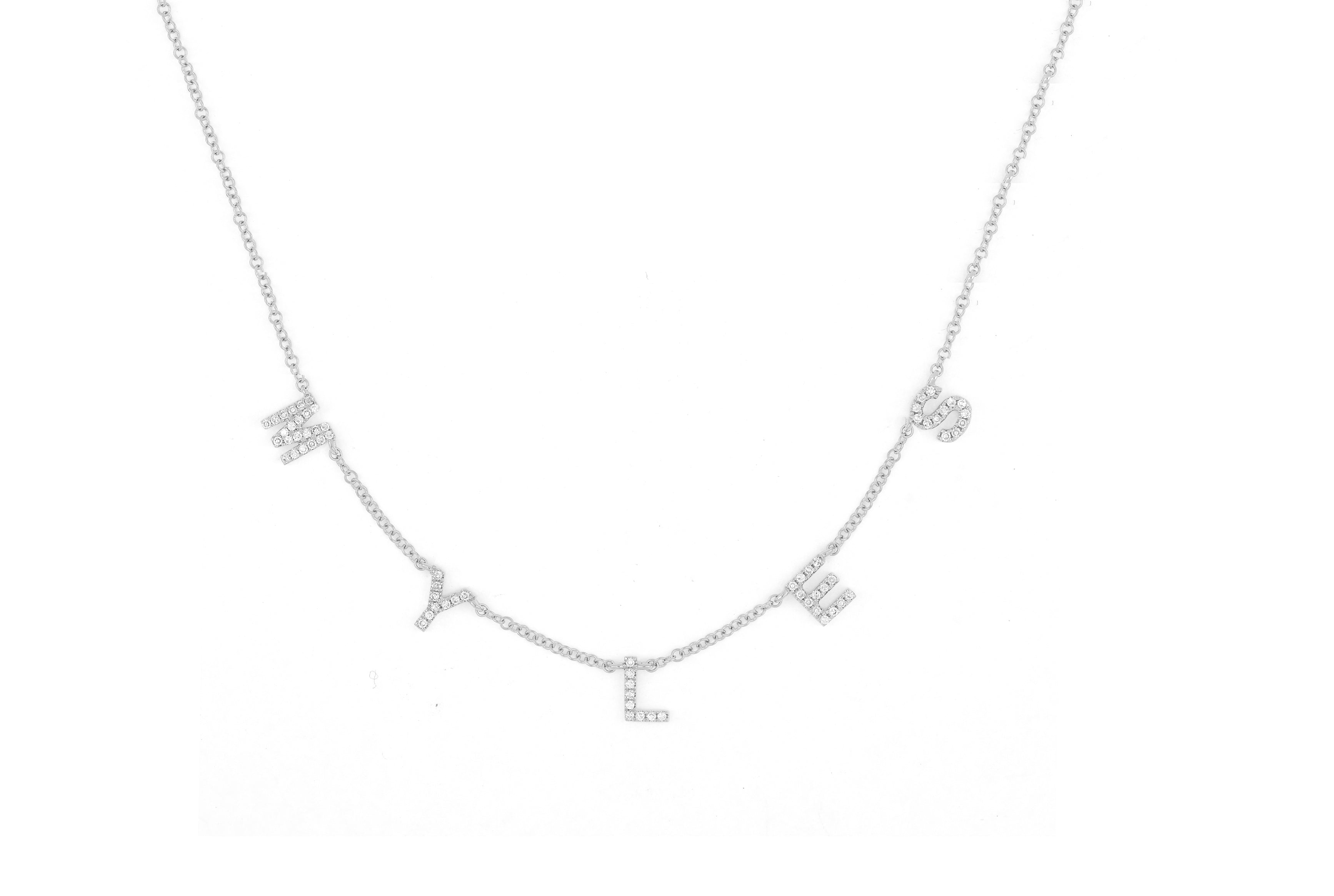 Diamond Multi Initial Necklace