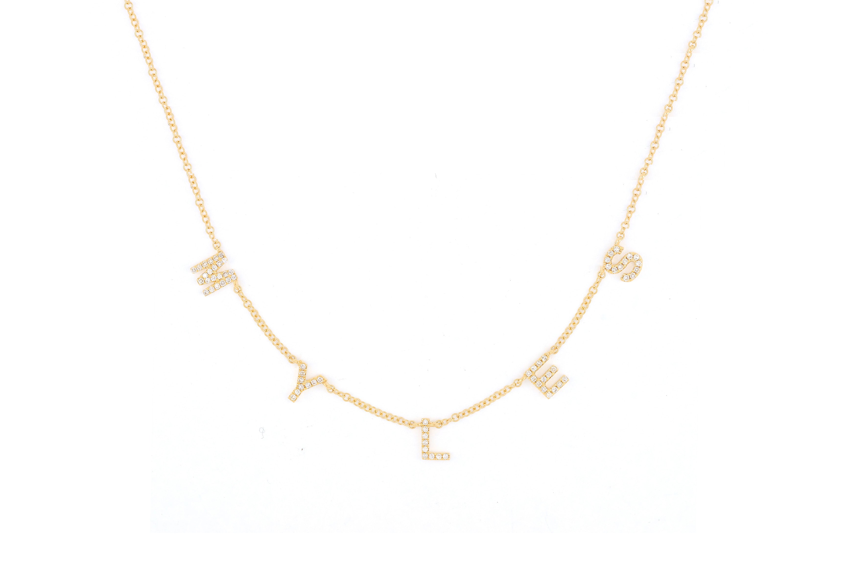 Diamond Multi Initial Necklace