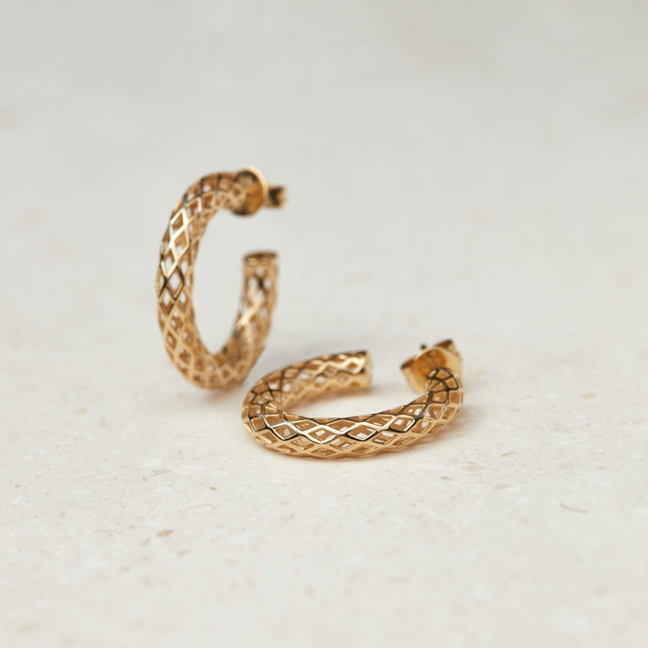 Woven Gold Hoop Earrings