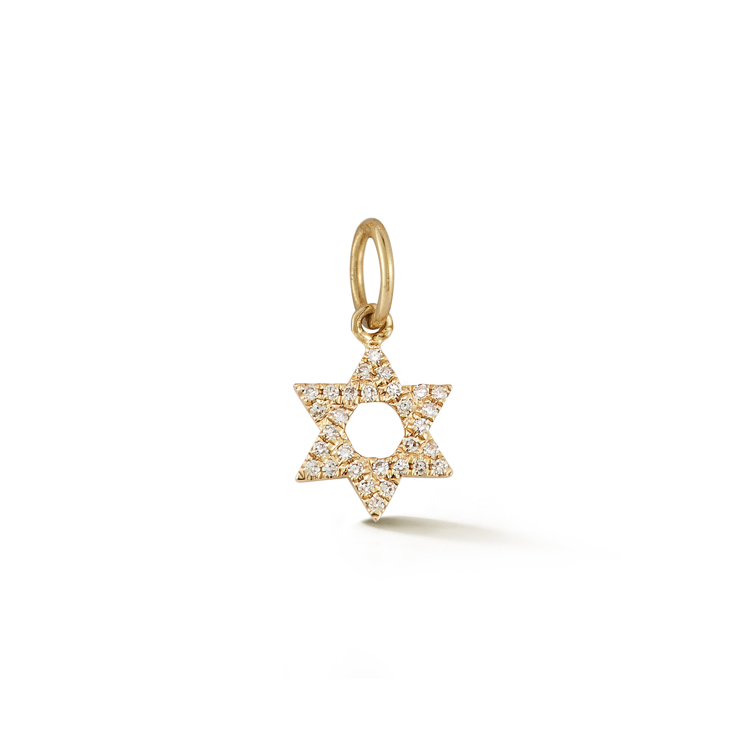 Diamond Star of David Charm