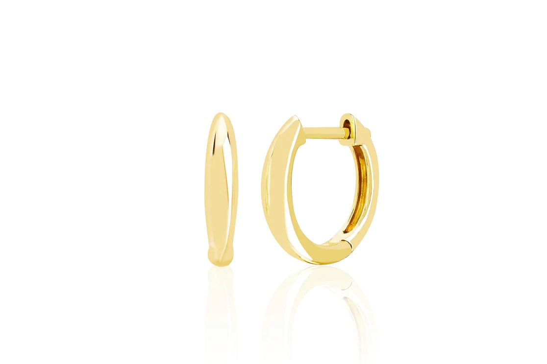 Gold Dome Huggie Earring