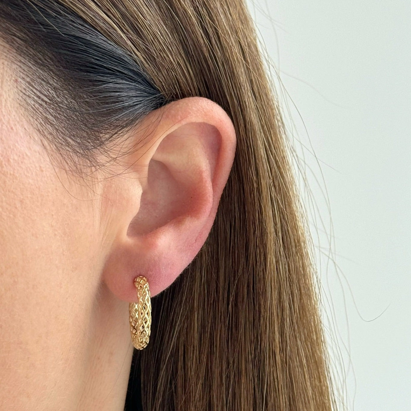 Woven Gold Hoop Earrings