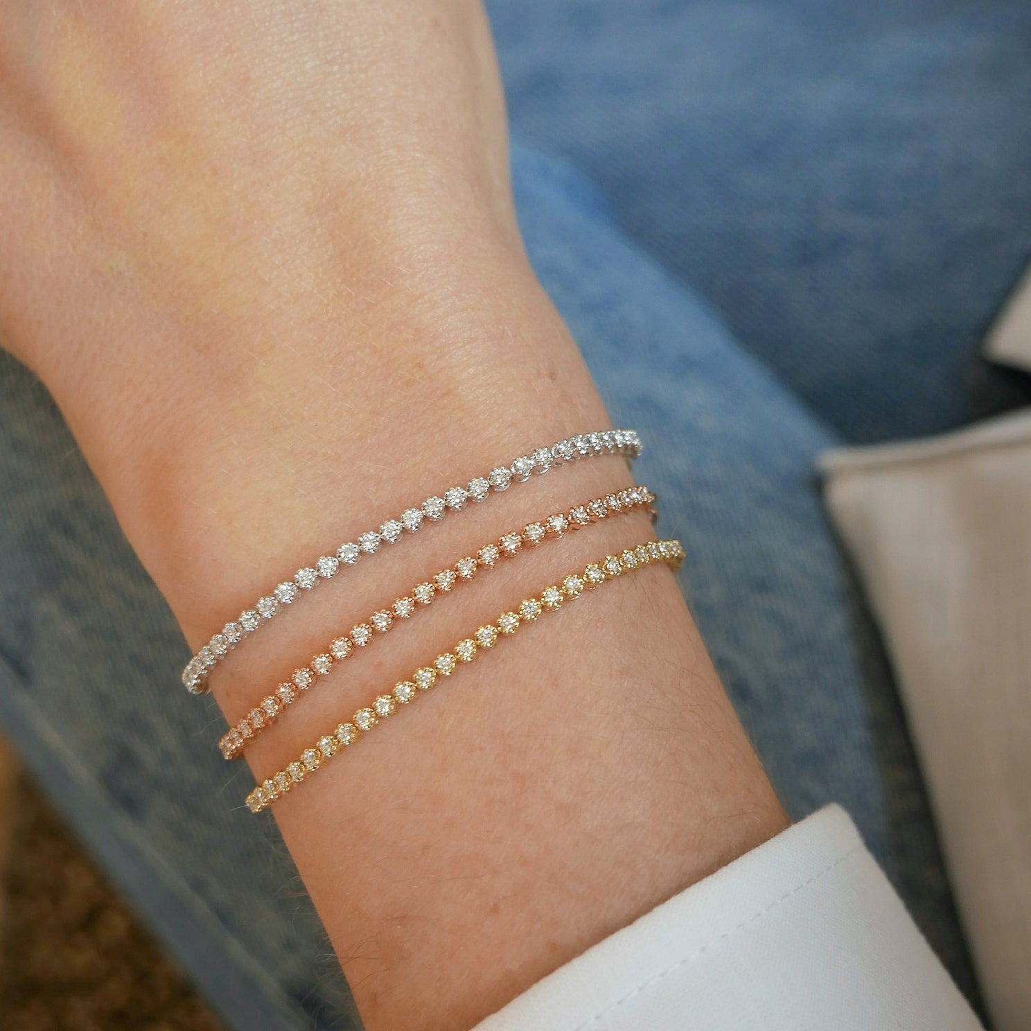Diamond Segment — Bracelet Mini 14k Collection® Link Gold | | EF Collection EF