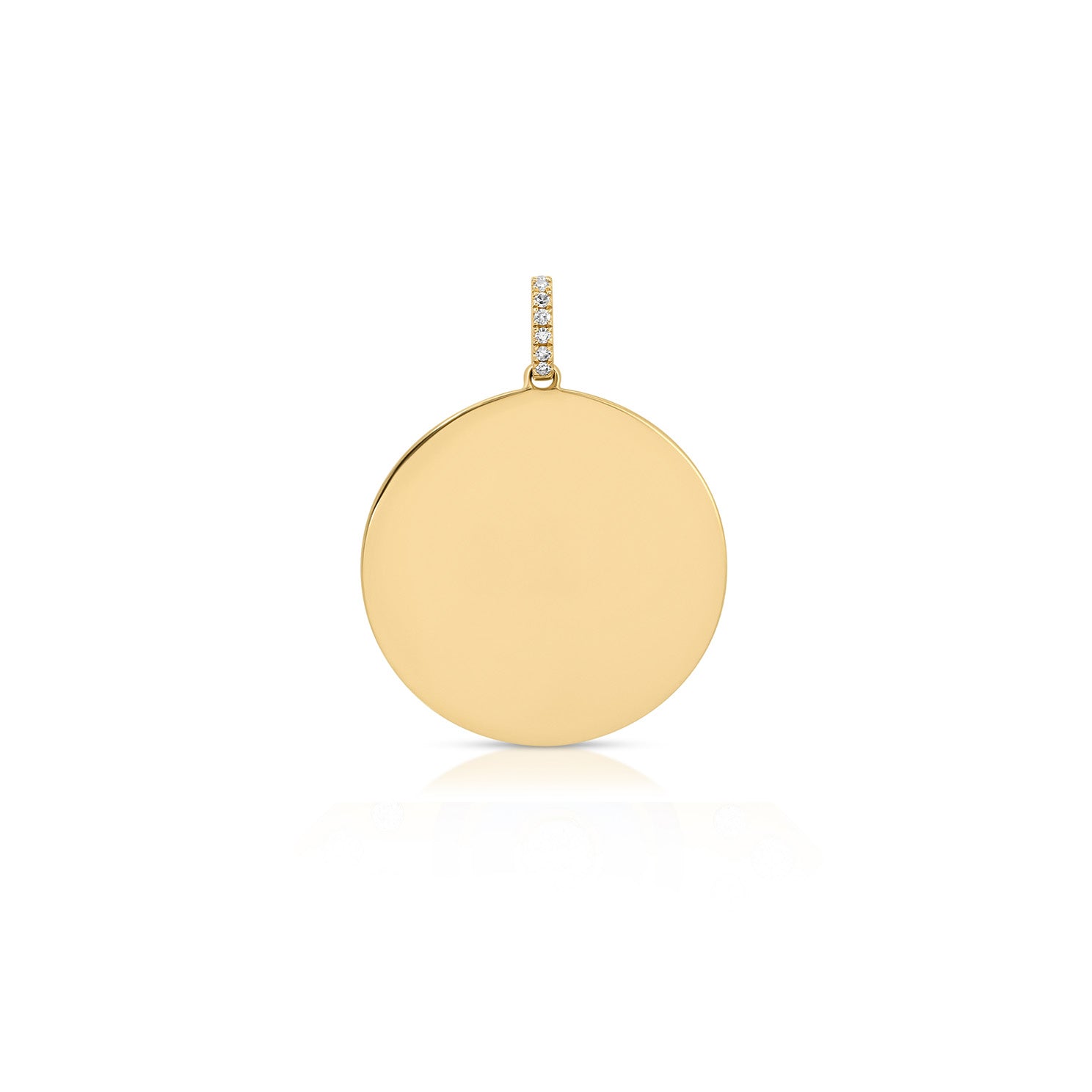 Gold Jumbo Disc Charm