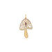 Jumbo Magic Mushroom Charm in 14k Yellow Gold