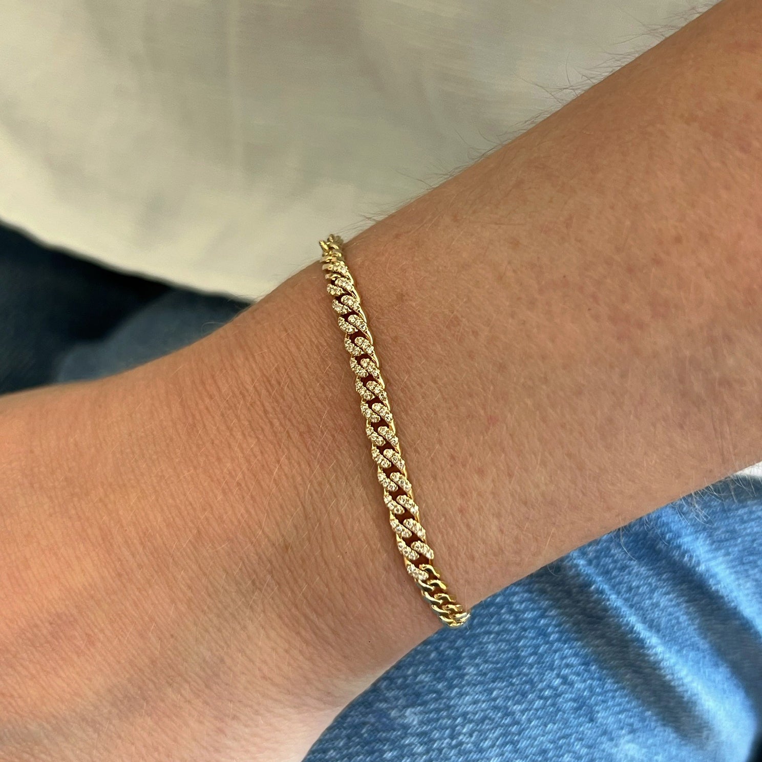 Diamond Curb Chain Bracelet