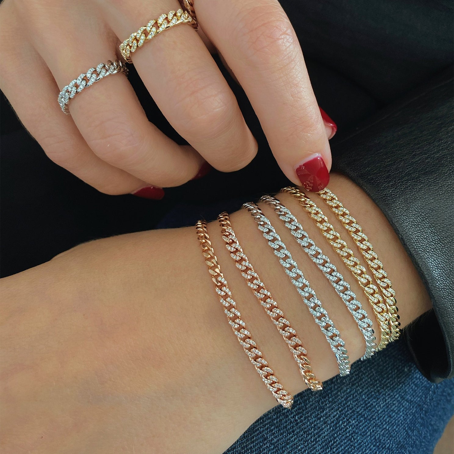 Diamond Curb Chain Bracelet