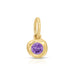 Amethyst Birthstone Pillow Charm in 14k Yellow Gold