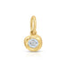 Aquamarine Pillow Birthstone Charm in 14k Yellow Gold necklace charm