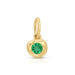 Emerald Birthstone Pillow Charm in 14k Yellow Gold