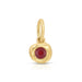 Ruby Birthstone Pillow Charm in 14k Yellow Gold