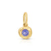 Tanzanite Birthstone Pillow Charm in 14k Yellow Gold