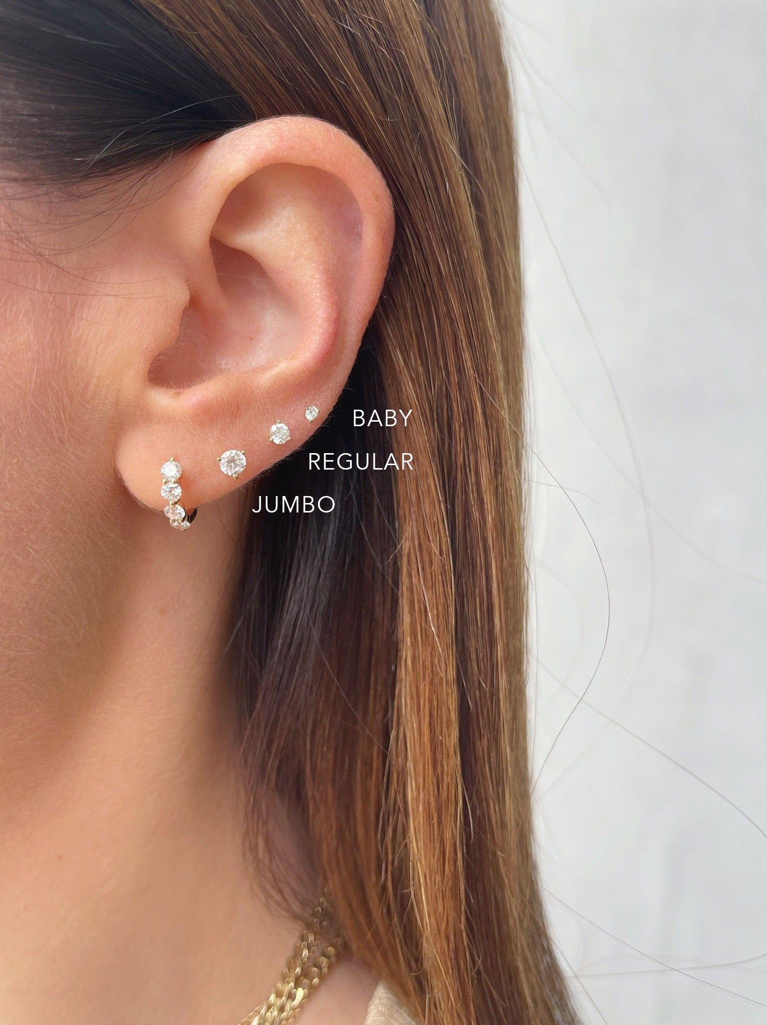 Solitaire Diamond Stud Earring